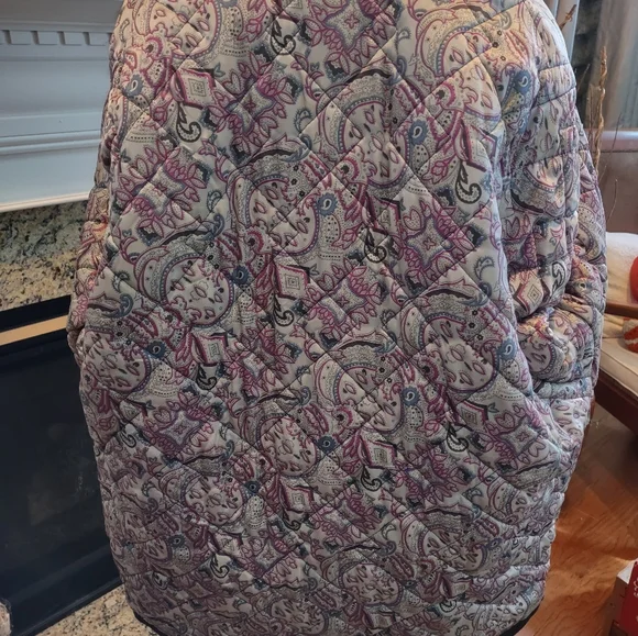 Vera Pelle Black Genuine Black Leather 3/4 Coat Fur Trim Made In Italy L - XL 14 - Picture 9 of 13